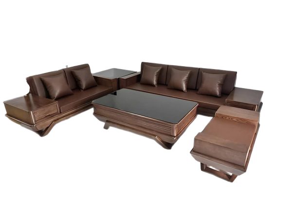 Bàn ghế Sofa 2 văng chân quỳ hàng dày 3cm- 4cm SF1