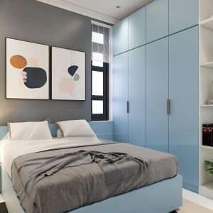 giuong tu go cong nghiep mdf mau xanh doc dao td0602