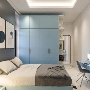 giuong tu go cong nghiep mdf mau xanh doc dao td0603