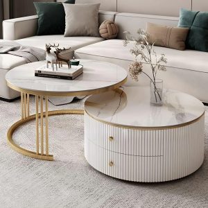 Bàn Trà Gỗ MDF Hình Tròn Sang Trọng, Tinh Tế - BT04 9 ban tra go mdf hinh tron sang trong tinh te bt0401