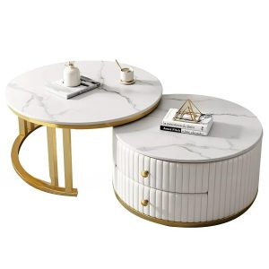 Bàn Trà Gỗ MDF Hình Tròn Sang Trọng, Tinh Tế - BT04 7 ban tra go mdf hinh tron sang trong tinh te bt0403