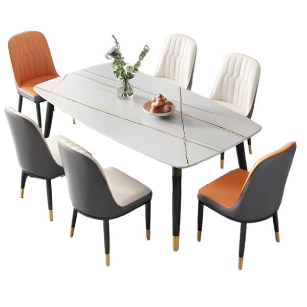 Bộ Bàn Ăn Mặt Đá Cao Cấp, Sang Trọng  - BA03