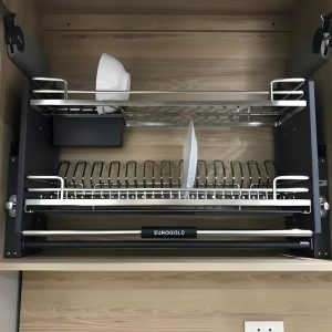 Giá bát đĩa nâng hạ Eurogold inox 304 nan Oval EPV9080Pro 9 gia bat dia nang ha inox 304 nan oval epv9080pro eurogold