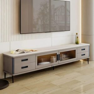 ke tivi go cong nghiep mdf mau xam phoi kinh hien dai tv0802