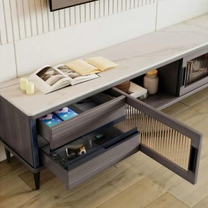 ke tivi go cong nghiep mdf mau xam phoi kinh hien dai tv0803