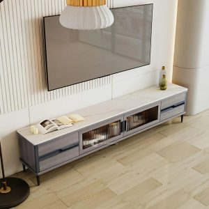 ke tivi go cong nghiep mdf mau xam phoi kinh hien dai tv0805