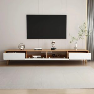 ke tivi go tu nhien mau trang phoi van go hien dai tv1104 1