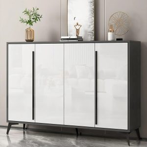 tu giay dep go mdf 3 canh mau trang phoi xam tinh te hien dai tg1004