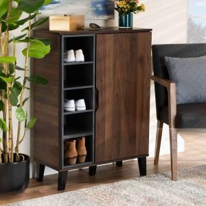 tu giay dep go mdf mau nau van go hien dai tg0502