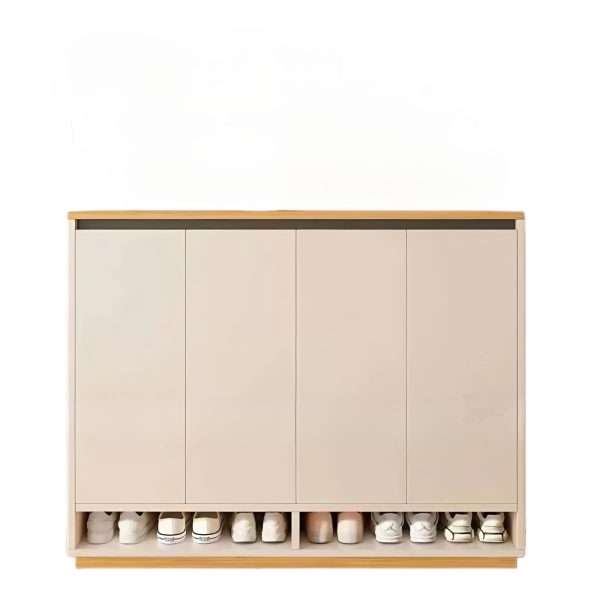 Tủ Giày Dép Gỗ MDF Màu Trắng Phối Vân Gỗ Hiện Đại - TG09