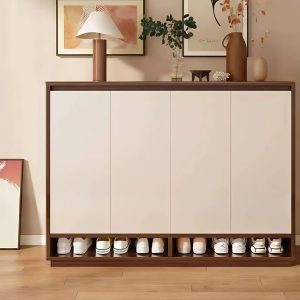 tu giay dep go mdf mau trang phoi van go hien dai tg0903