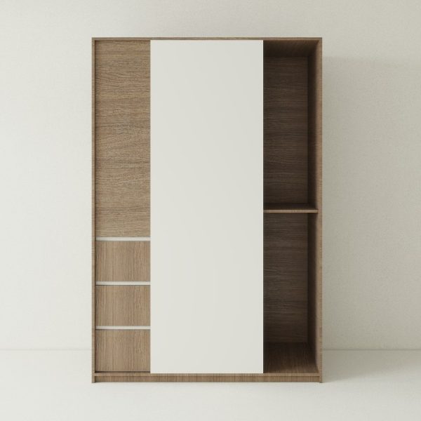 Tủ Quần Áo Gỗ Công Nghiệp Cánh Lùa TATD25