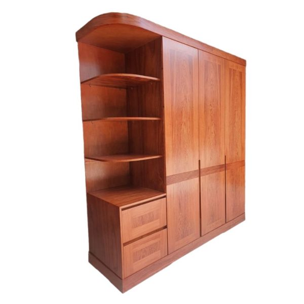 Tủ Quần Áo Gỗ Hương Xám 3 Cánh Có Kệ TATD32