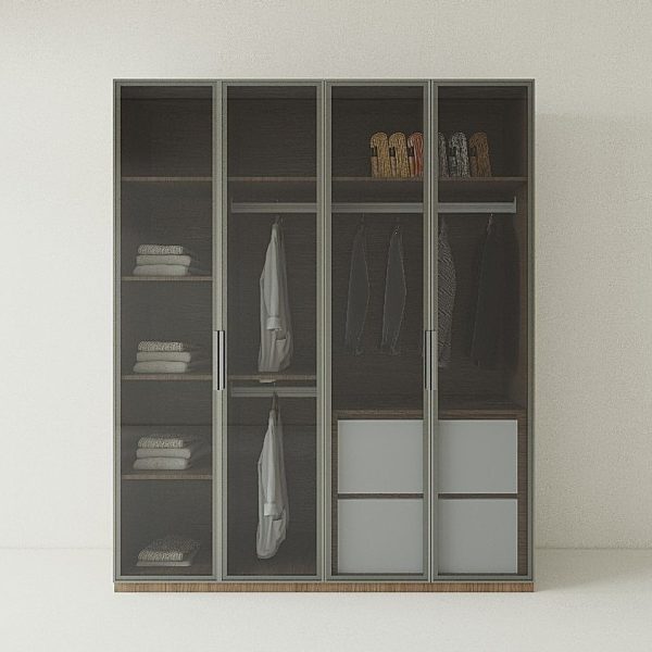 Tủ Quần Áo Gỗ MDF Cánh Kính TATD02