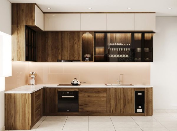 Tủ bếp gỗ MDF lõi xanh chống ẩm CN29