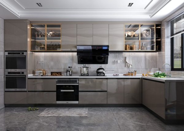 Tủ bếp MDF phủ Melamin Cánh Acrylic CN30