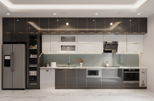 Tủ bếp inox cánh acrylic CN02