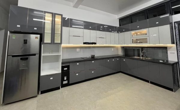 Tủ bếp Inox Cánh Kính CN04